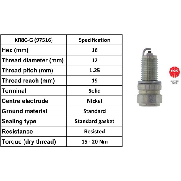 NGK NGK Spark Plug KR8C-G Plugs [Box 10]